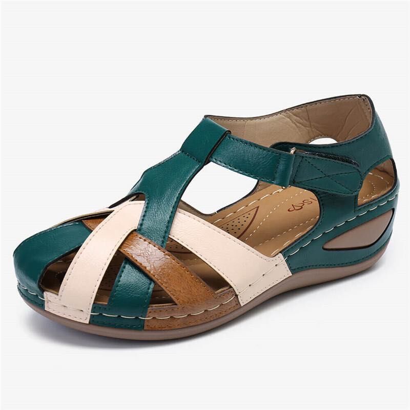 🔥🩰【35-43】Sandale cu platformă din piele moale gol pentru damă
