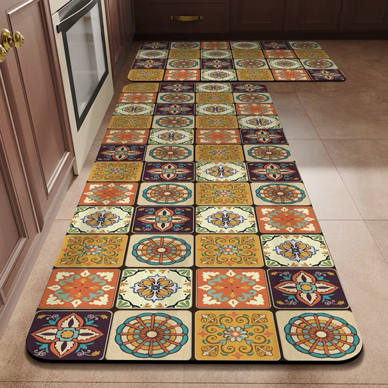💥💥【se vinde ca pâinea caldă】【40*60+40*120cm】1 set Covoare antiderapante și foarte absorbante pentru bucătărie și baie