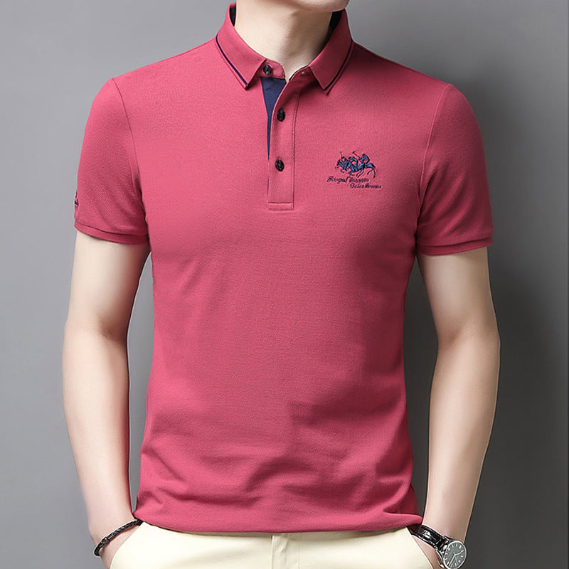 🔥🔥👔【50-105kg】2025 Cămașă polo cu rever brodat pentru bărbați
