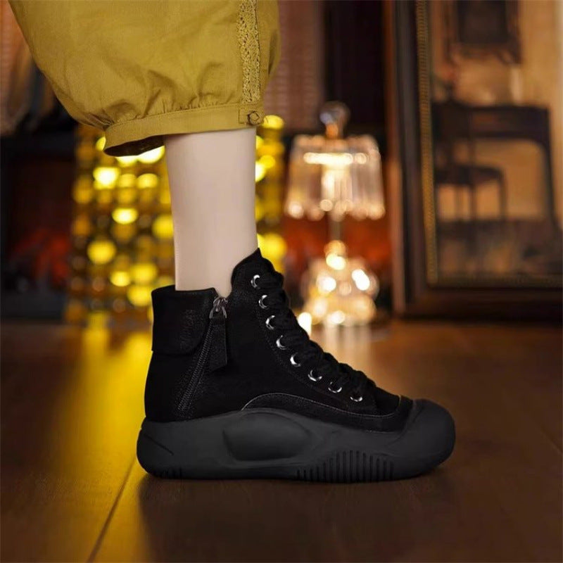 ✨🥾【35-40】2024 Toamna și iarna nou respirabil talpă moale înălțime creștere pantofi casual--3858968