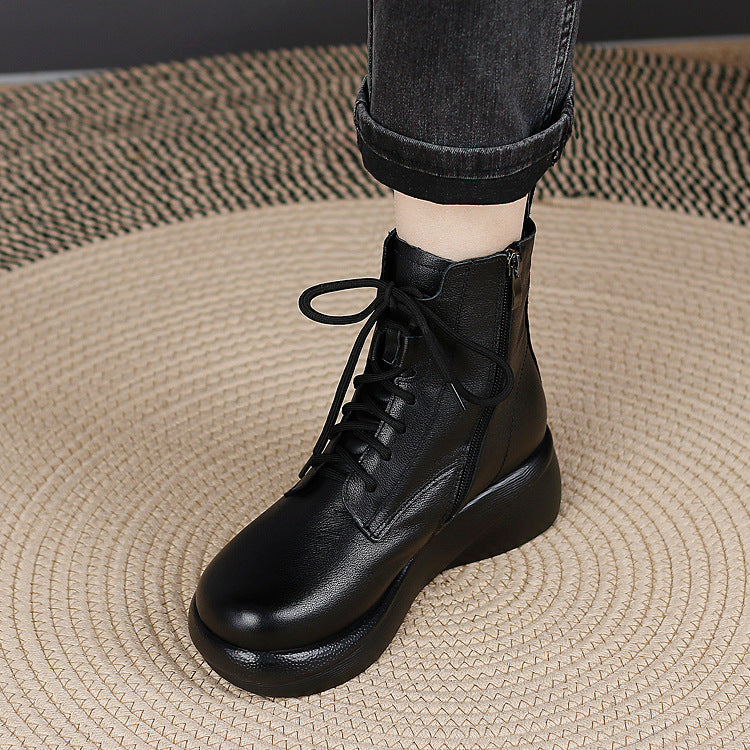 ⏰️【30% - Sleva】【35-40】 👢⛄Nepromokavá a odolná čistá kůže a pohodlné sametové boty s měkkou podrážkou
