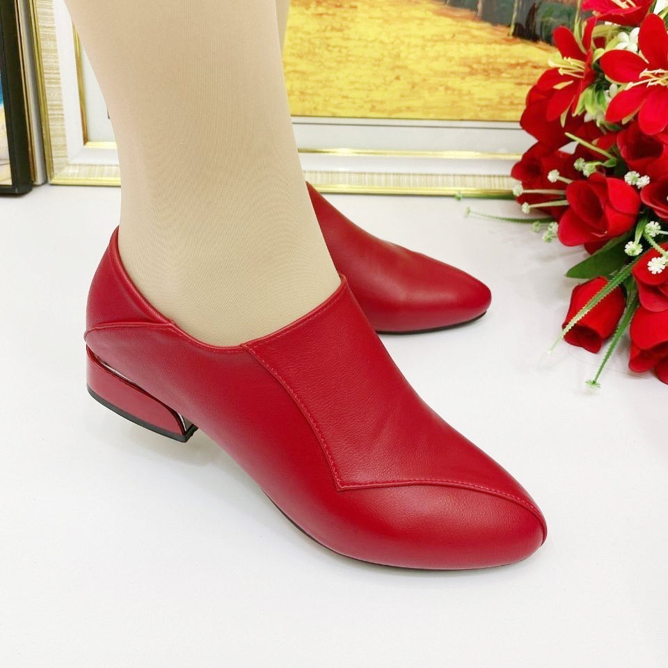 ⏰️【Časově omezený výprodej】👠【35-40】Módní měkké kožené dámské nízké podpatky s měkkou podrážkou