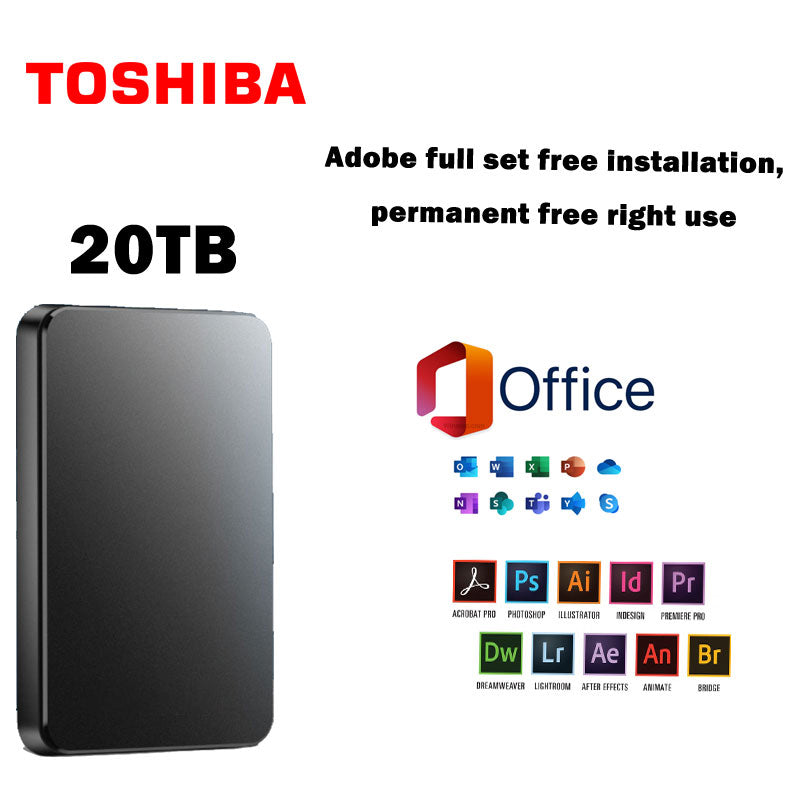 8TB ultra velkokapacitní mobilní pevný disk + originální Office + Adobe zdarma