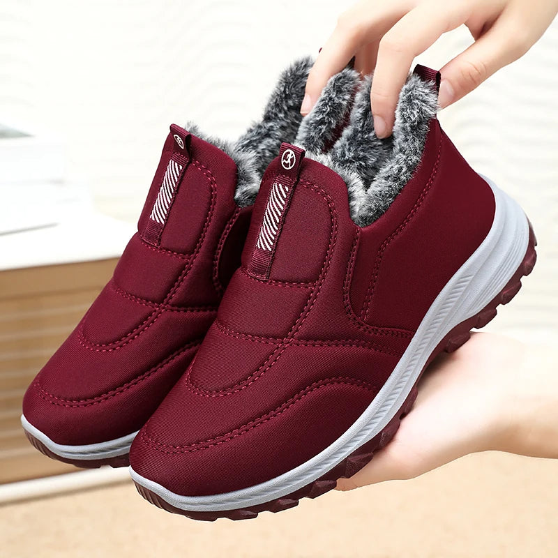 😀🎉🔥velvet și îngroșare🔥【35-41】 pantofi de iarnă impermeabili din bumbac cald pentru femei 3849728