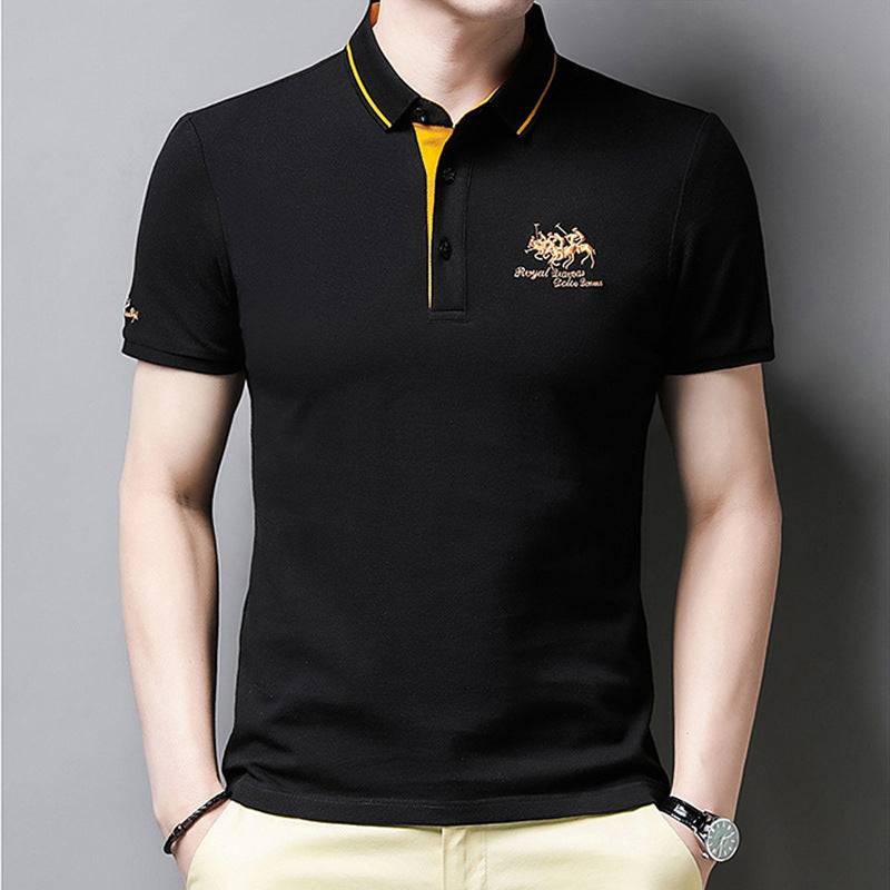 🔥🔥👔【50-105kg】2025 Cămașă polo cu rever brodat pentru bărbați