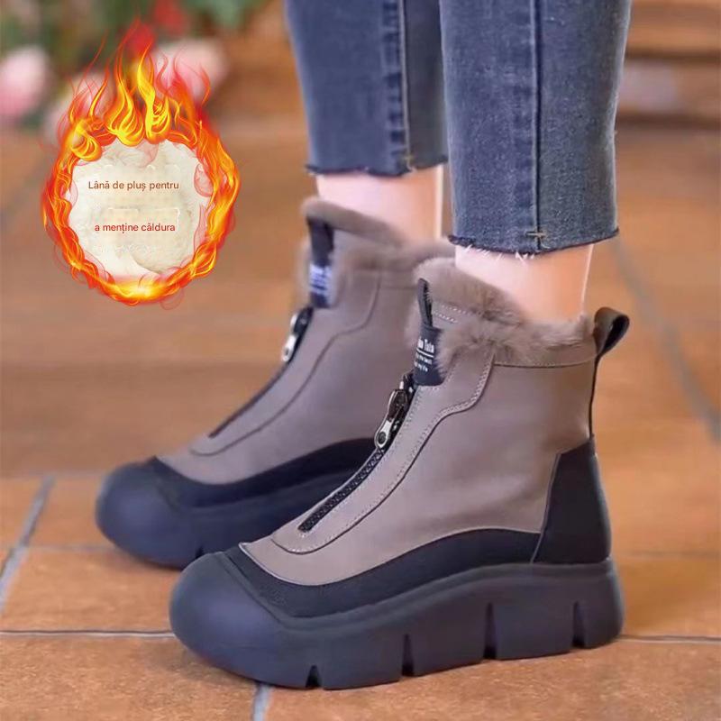 【🔥ŽHAVÉ】🥾【35-40】Zimní nové produkty 2024 Teplé vlněné sněhule na silné podrážce -- 3860976