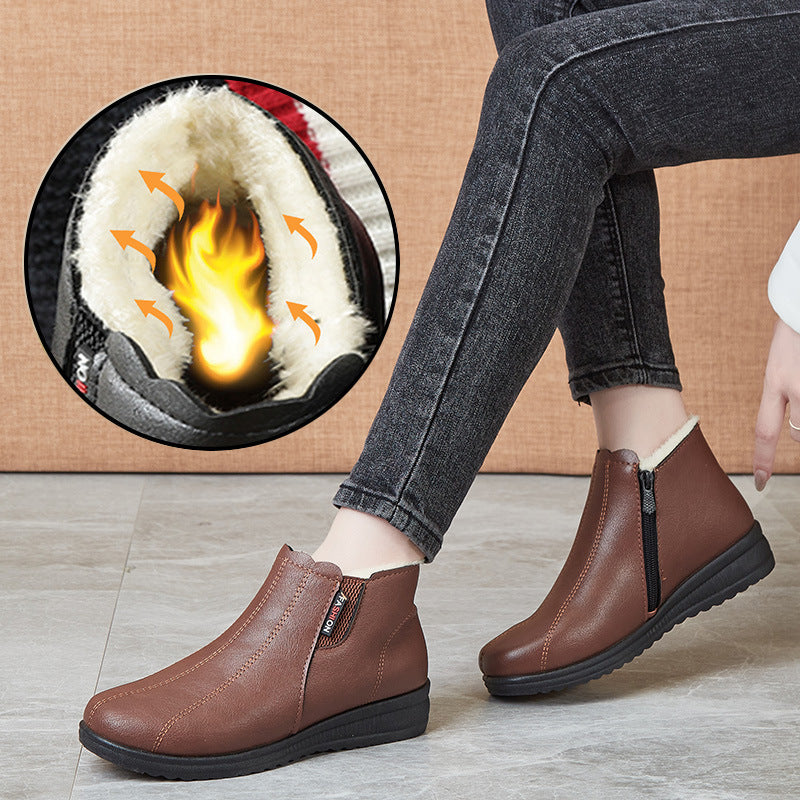 【35-41】🥾Miękkie skórzane buty zimowe - modne i ciepłe