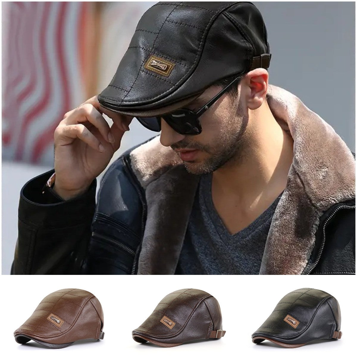 🔥Beretă vintage din piele premium——3895308