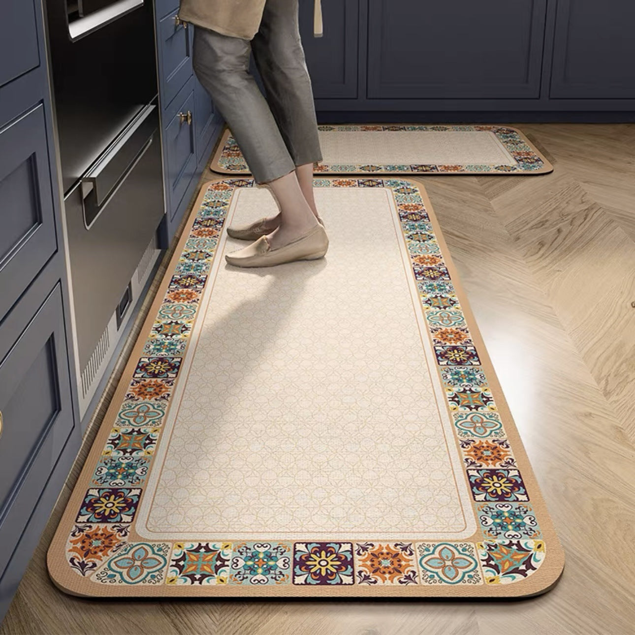 💥💥【se vinde ca pâinea caldă】【40*60+40*120cm】1 set Covoare antiderapante și foarte absorbante pentru bucătărie și baie