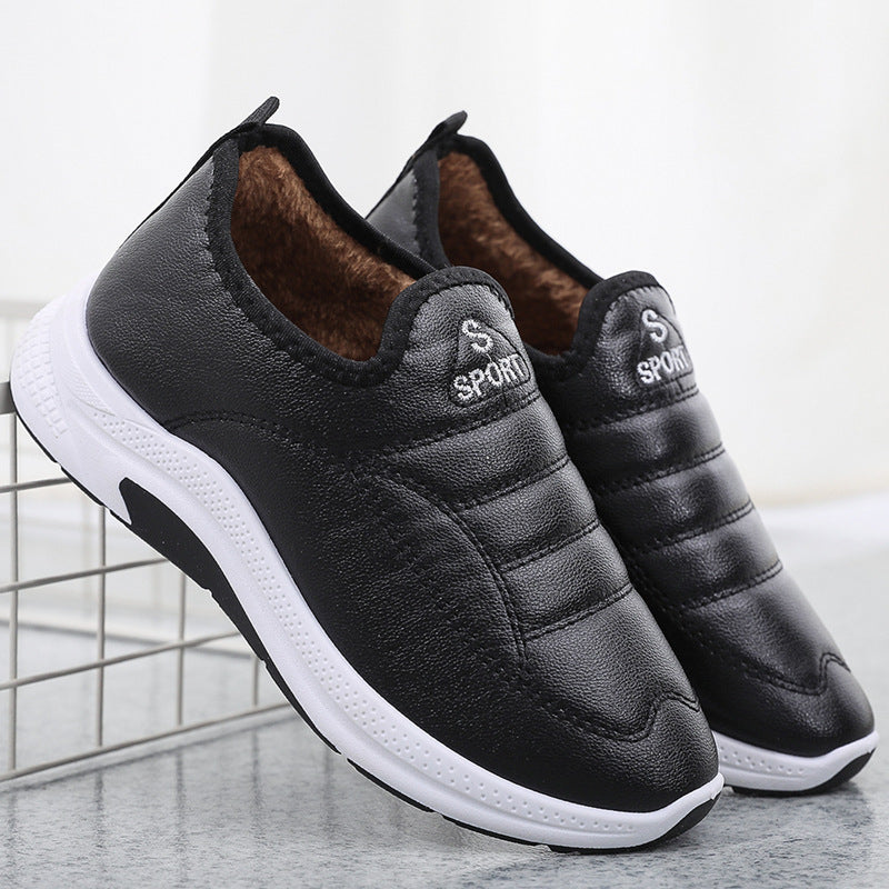 👢💗【35-41】Stil nou, talpă moale din piele naturală lucrată manual, anti-alunecare, cizme de bumbac de damă--3856577