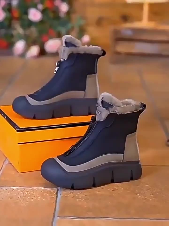 【🔥ŽHAVÉ】🥾【35-40】Zimní nové produkty 2024 Teplé vlněné sněhule na silné podrážce -- 3860976