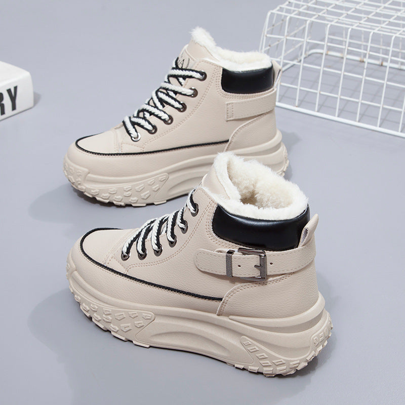 🔥🔥【50% OFF!!!】2024 toamna si iarna stil nou, catifea, talpa groasa, inalta pantofi casual