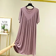 ⚡🔥LAST DAY 51% OFF 🔥Rochie de pijama lentă, moale și confortabilă, cu mâneci scurte