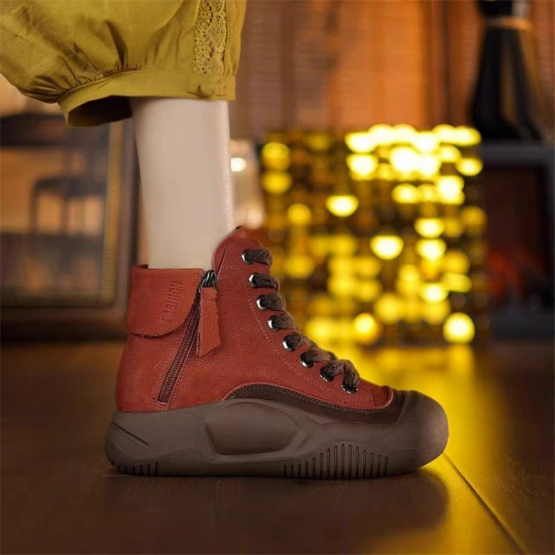 ✨🥾【35-40】2024 Toamna și iarna nou respirabil talpă moale înălțime creștere pantofi casual--3858968