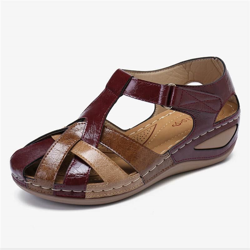 🔥🩰【35-43】Sandale cu platformă din piele moale gol pentru damă