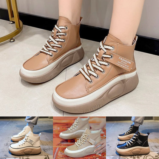 【35-40】🔥 Martinské boty z čisté hovězí kůže s tlustou podrážkou -- 3853467 