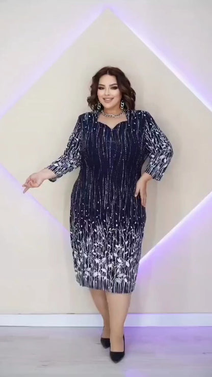 【🏆️Výprodej】👑🌷 【S-5XL】Nové elegantní šaty s potiskem z roku 2025 