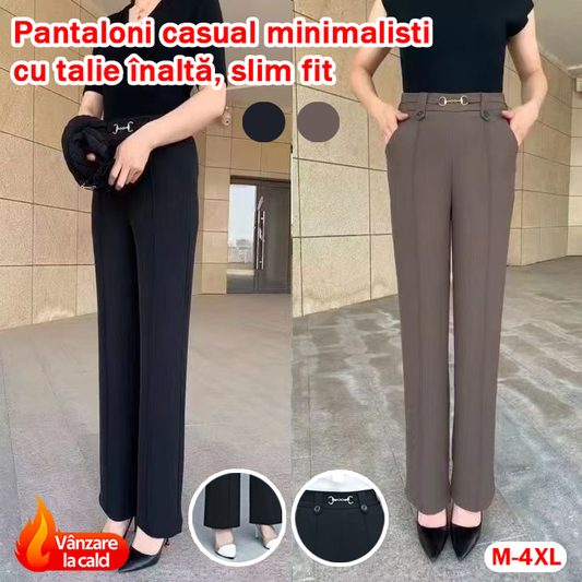 【M-4XL】🔥🔥Nové vysoce kvalitní rovné kalhoty, ležérní letní svrchní kalhoty, jednoduché úzké kalhoty s vysokým pasem 