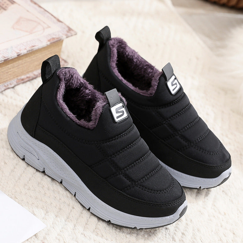 🔥【36-41】Pantofi de bumbac impermeabil antiderapant îngroșat pantofi de zăpadă cizme de zăpadă--3858943