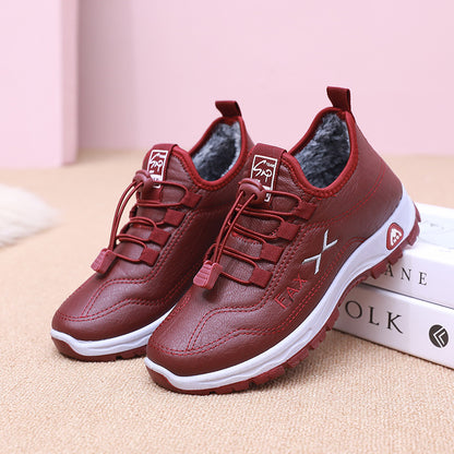 【📢Reducere pe timp limitat】【35-41】2024 Pantofi de femeie din bumbac din catifea lucrați manual din piele naturală în stil nou de iarnă-3852774