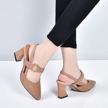 【35-41】[Stil nou de vară] Sandale simple cu toc înalt pentru femei