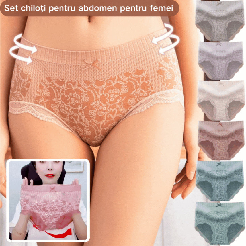 ✔🔥【8 sztuk】🔥Damskie majtki z wysokim stanem, antybakteryjne, pochłaniające wilgoć 