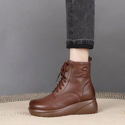 ⏰️【30% - Sleva】【35-40】 👢⛄Nepromokavá a odolná čistá kůže a pohodlné sametové boty s měkkou podrážkou 