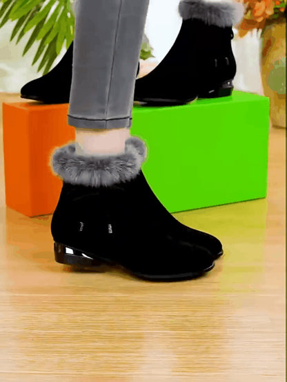 🔥🔥【Oferta pe timp limitat】【35-41】2024 noi cizme din piele moale cu toc mediu, la modă toamnă și iarnă