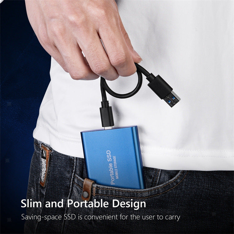 📣【SSD portabil extern mic】👍Rata de transfer ridicată, dimensiuni mici, design ușor, rezistență la șocuri, stabilitate