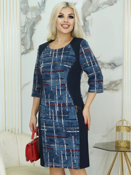 🌞🔥【S-5XL】Rochie calduroasa in carouri marime mare de toamna si iarna——3895097