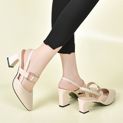 【35-41】[Stil nou de vară] Sandale simple cu toc înalt pentru femei
