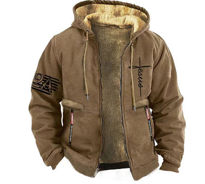 【SLEVA 35 %】【S-3XL】Pánská módní podzimní a zimní ležérní bunda z tlustého sametu ——3895414 