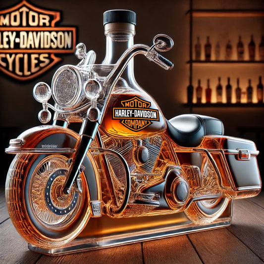 🚗Kreativní skleněná láhev Zajímavá láhev na whisky Skleněná láhev ve stylu motocyklu