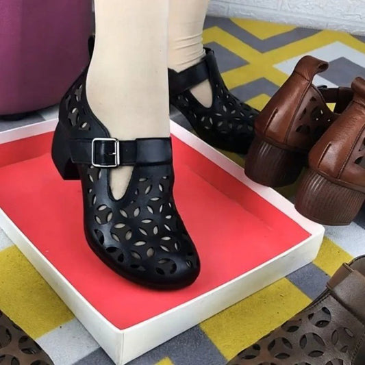 🥰🔥【35-41】2025 sandale noi de damă cu toc gros cu fund moale