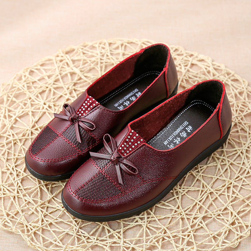 【35-41】Nowe, modne, miękkie, skórzane, płaskie, codzienne buty 