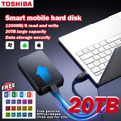 8TB ultra velkokapacitní mobilní pevný disk + originální Office + Adobe zdarma 