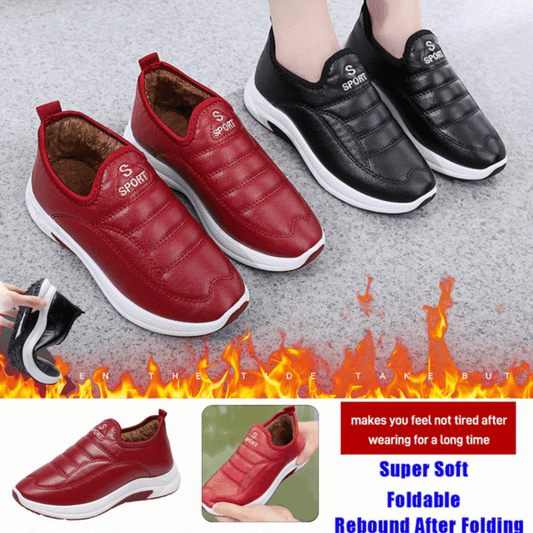 👢💗【35-41】Stil nou, talpă moale din piele naturală lucrată manual, anti-alunecare, cizme de bumbac de damă--3856577