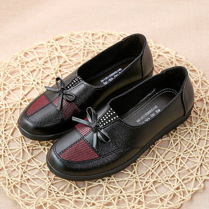 【35-41】Nowe, modne, miękkie, skórzane, płaskie, codzienne buty 