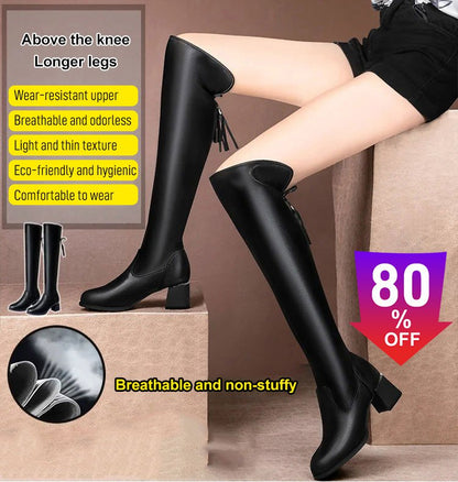 👢【35-41】Super elastické kozačky s dlouhým válcem 