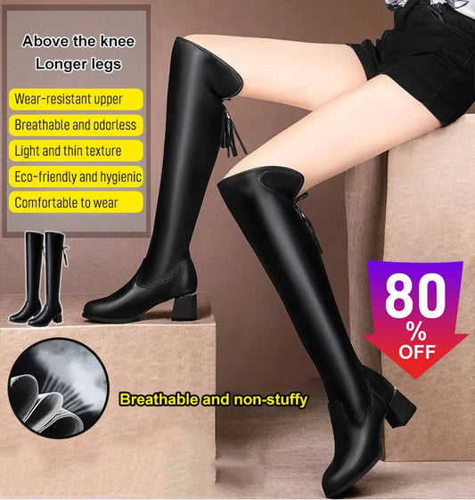 👢【35-41】Super elastické kozačky s dlouhým válcem 