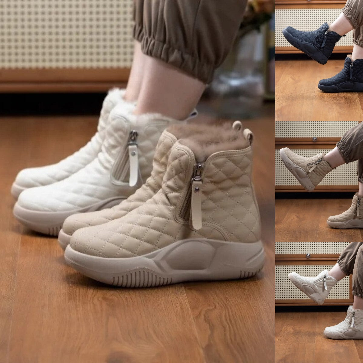 🔥Časově omezený výprodej🔥👢【35-40】Nové, teplé dámské sněhule s tlustou podrážkou, rok výroby 2024 