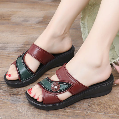 【36-41】Pohodlné letní protiskluzové pantofle pro ženy. Elegantně a pohodlně padnou na nohu. 