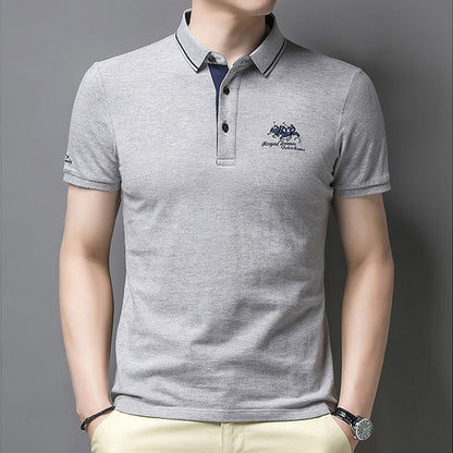 🔥🔥👔【50-105kg】2025  Cămașă polo cu rever brodat pentru bărbați