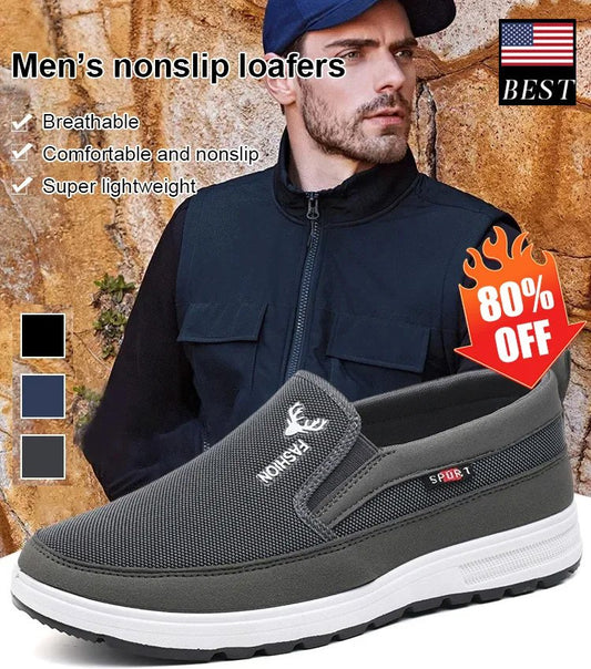 【SLEVA 30 %】🔥Jarní novinka] Pánské protiskluzové plátěné mokasíny 