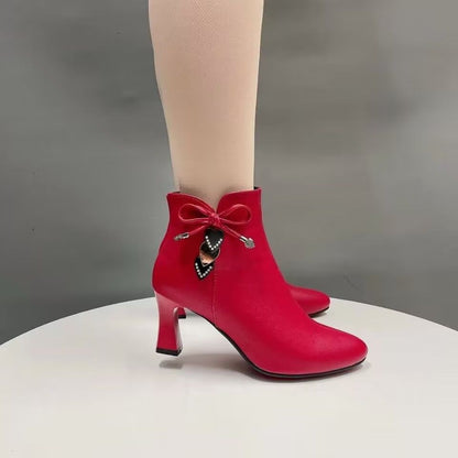 👢🔥【34-41】2024 Toamnă și Iarnă Noi Cizme de modă de damă cu fermoar lateral moale--3861049
