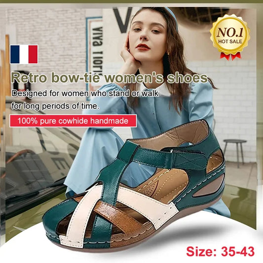 🔥🩰【35-43】Sandale cu platformă din piele moale gol pentru damă