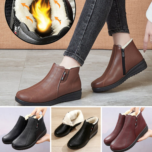 【35-41】🥾Miękkie skórzane buty zimowe - modne i ciepłe 