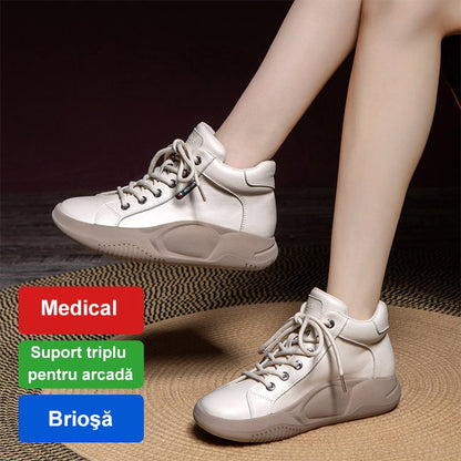 【🔥50% OFF】【35-40】Pantofi retro rocking cu talpă groasă din piele de vacă în stil nou, pantofi casual versatili la modă--3864282