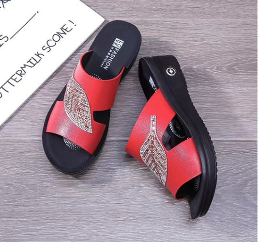 ❤ SPECIÁLNÍ NABÍDKA PRO ŘÍM - 🔥❤ LEHKÁ ULTRA ORANŽOVÁ KOŽENÁ PLATFORMA S ORTOPEDICKÝM ŠPIČKEM - ÚROVNĚ 