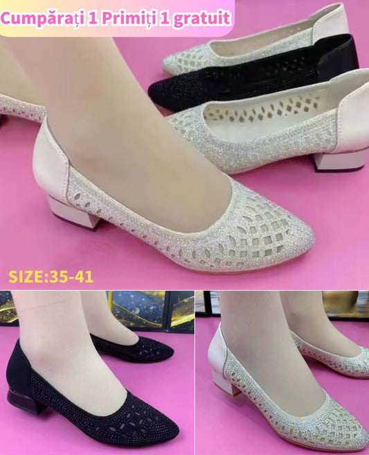 50% Reducere la produse noi 🔥【35-41】Sandale de damă cu plasă cu strass și respirabile💎